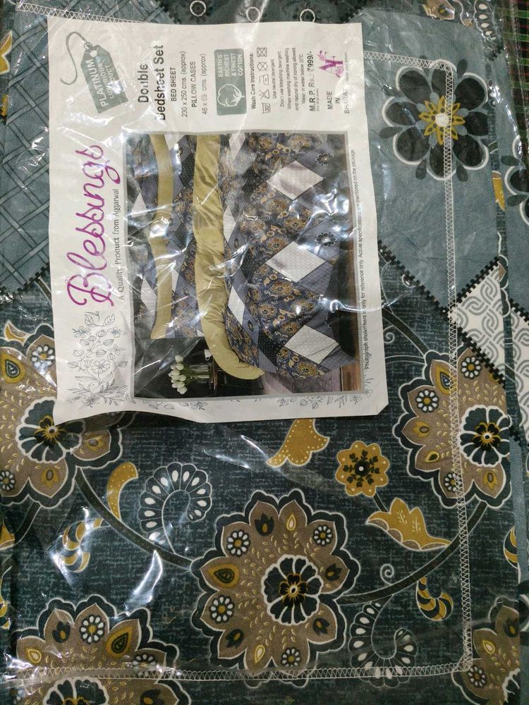 Blessing Double Bed Sheet With Pillow Cover