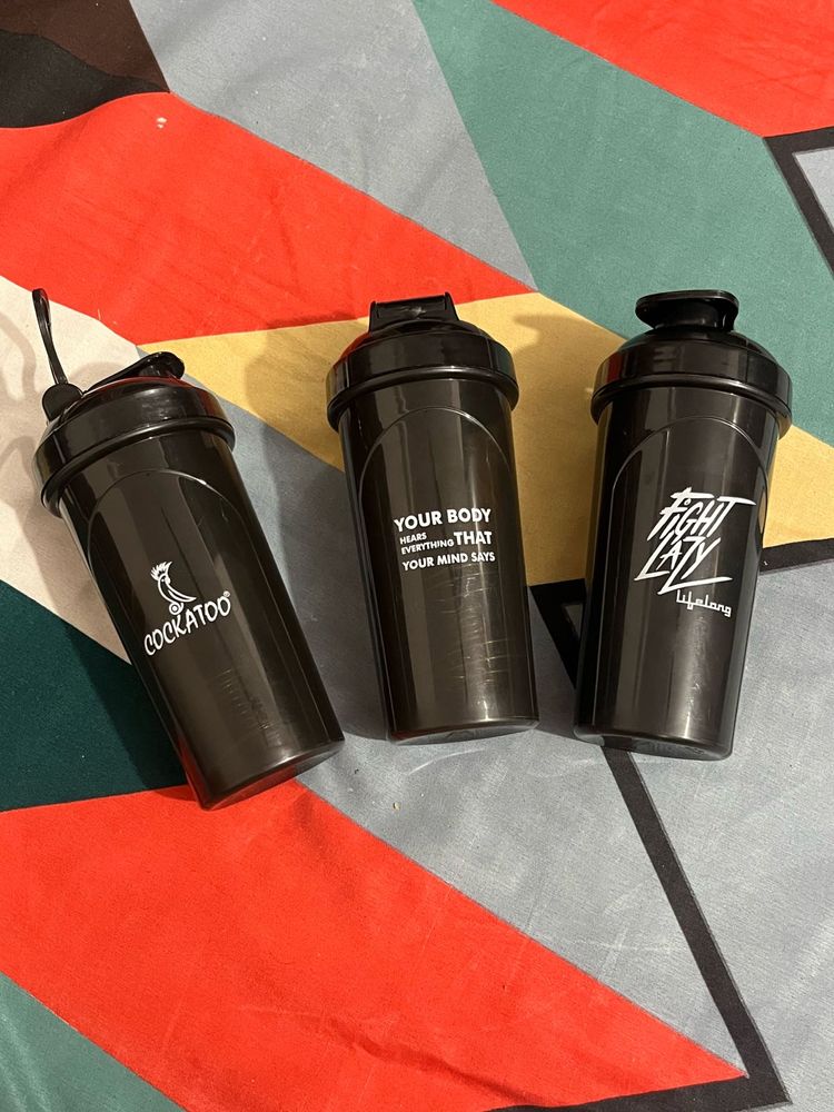 Set of 3 New Shaker Bottles