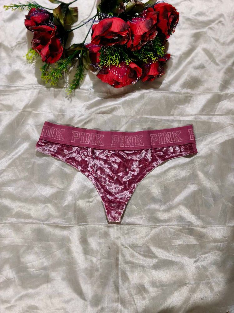PINK Velvet Thong