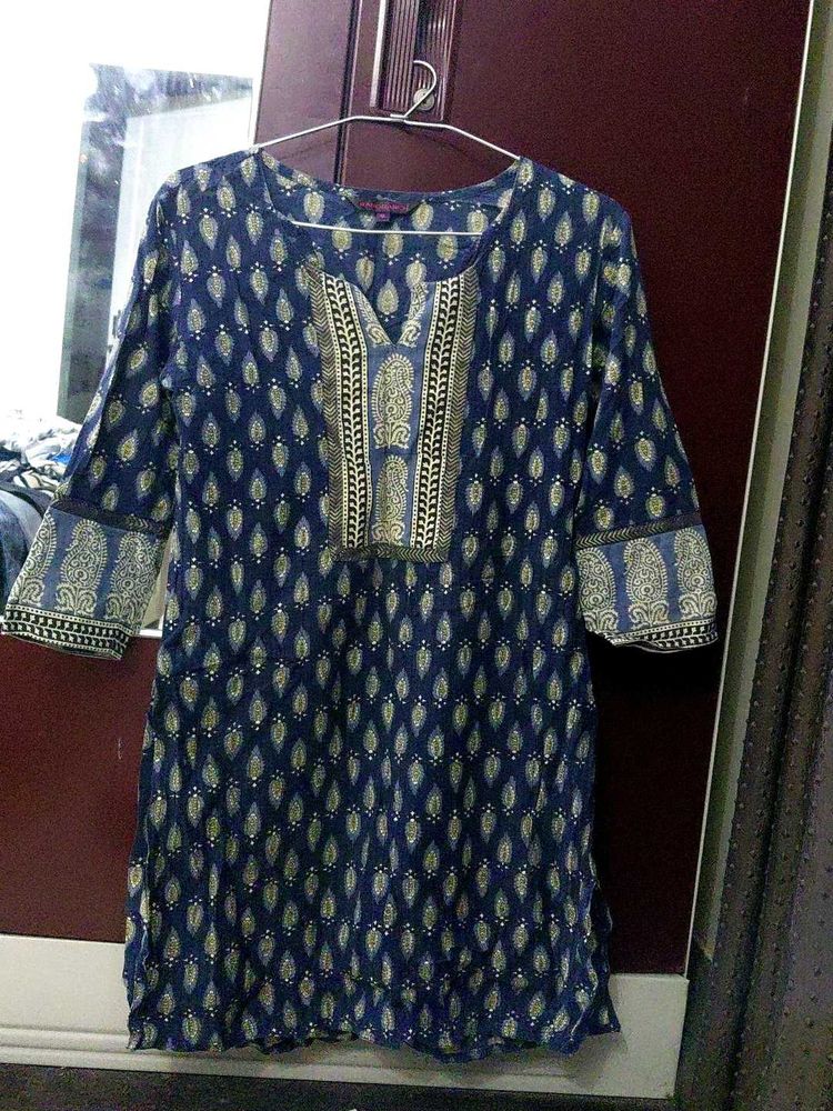 Blue Printed Kurta