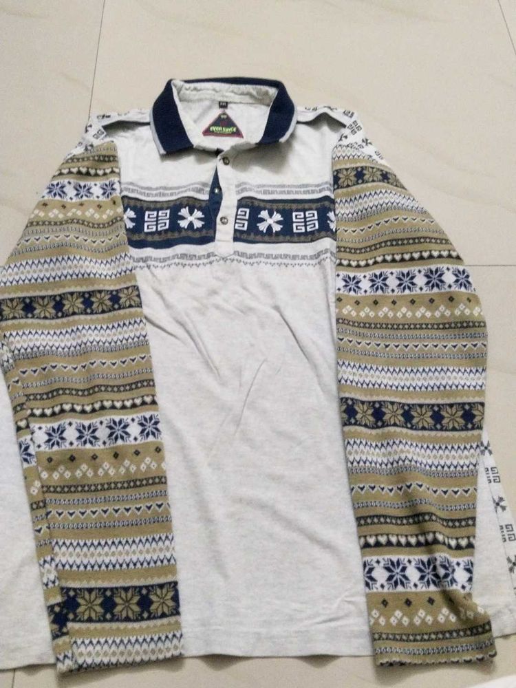 Patterned Long Sleeve T-Shirt