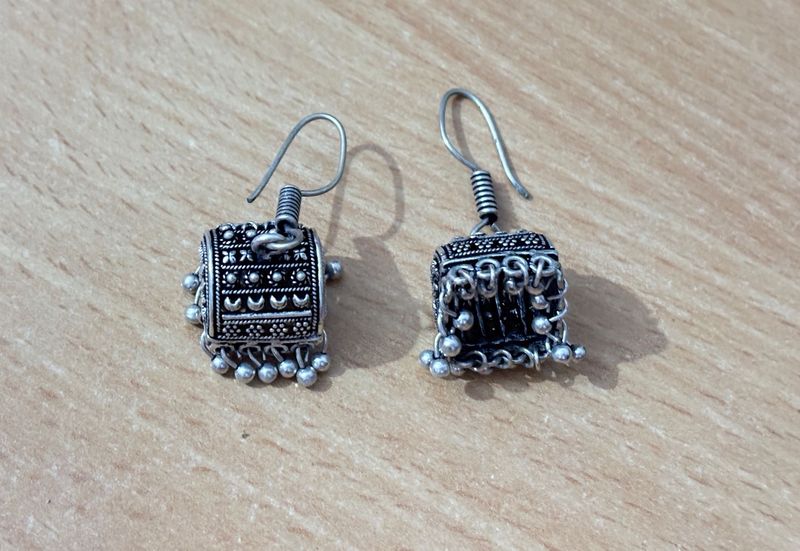 Vintage Silver Jhumka Earrings