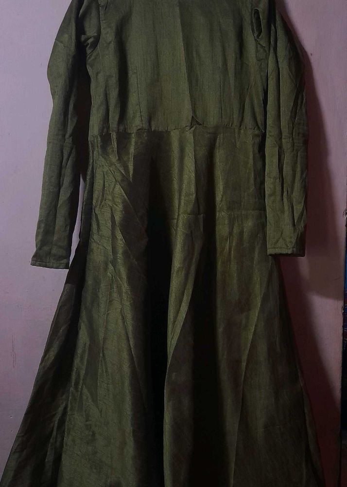 Green Shiny Fabric
