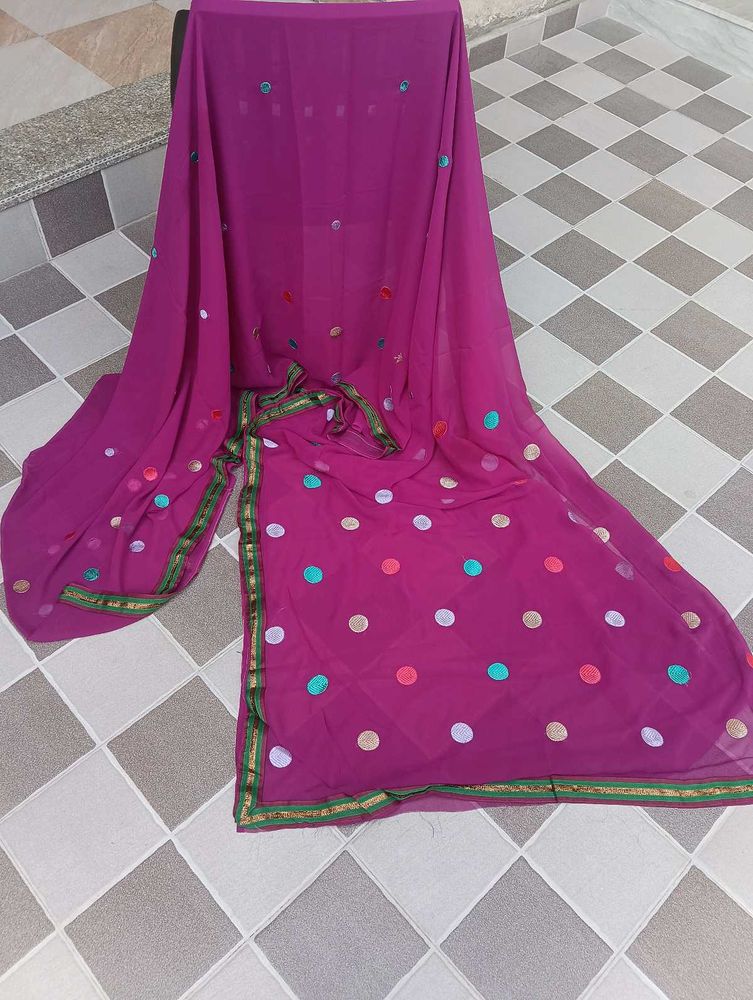Magenta Saree 💜