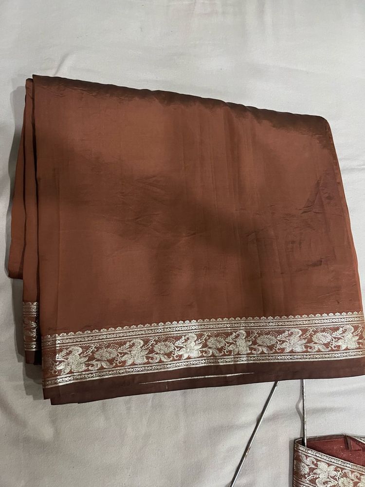 Brown Silk Saree