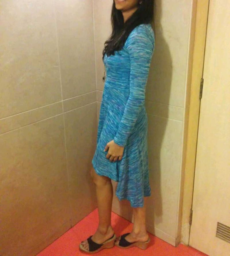 Blue Multi Colored Dress