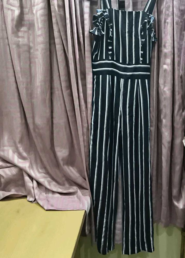 Striped Ruffle Jumpsuit
