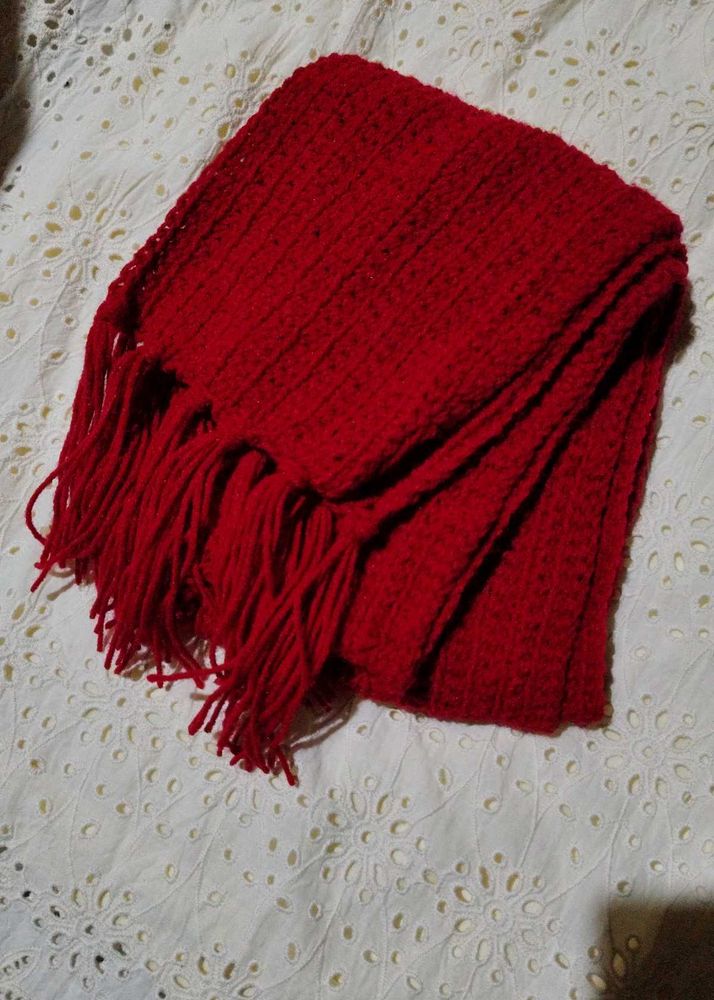 Red Knitted Scarf