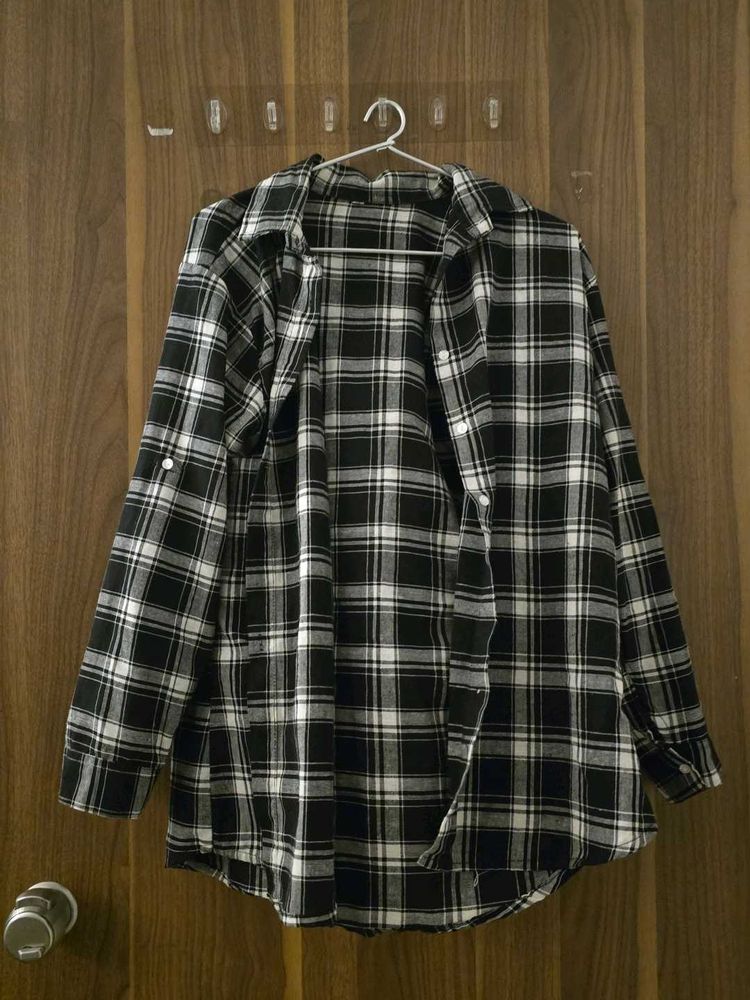 Checked shrug Combo With Max Striped Top