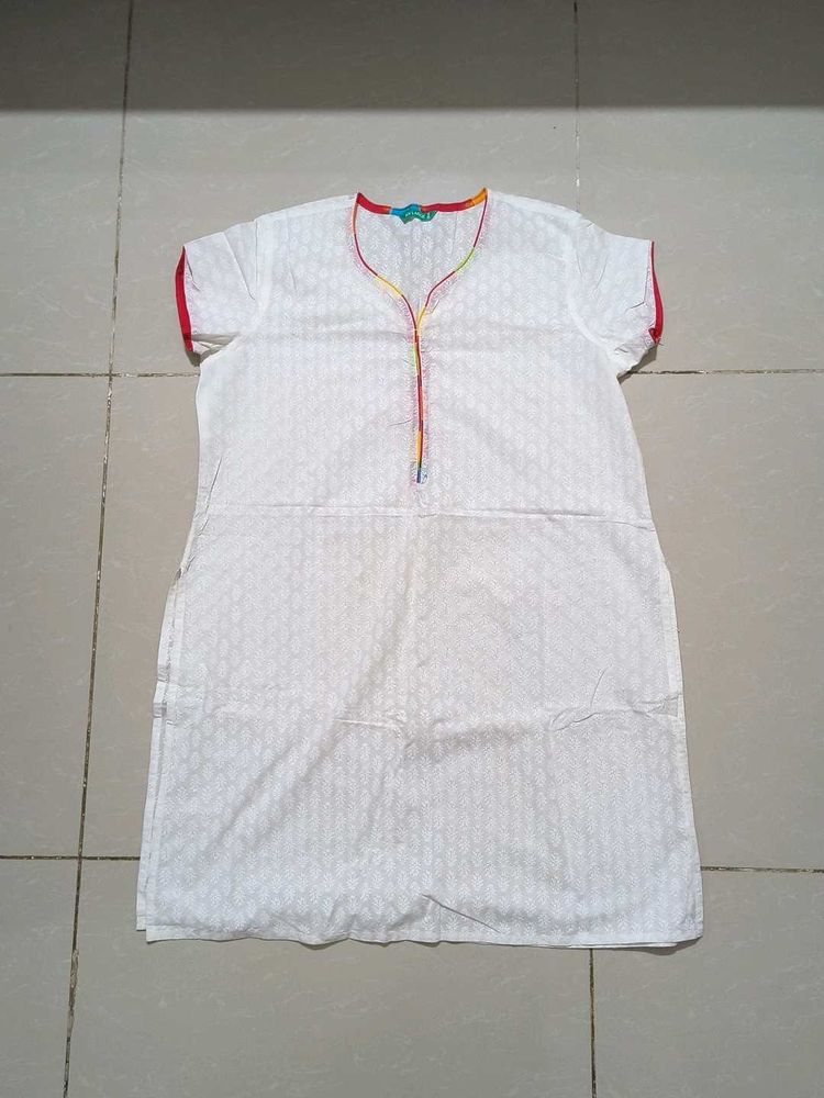 White Cotton Kurta