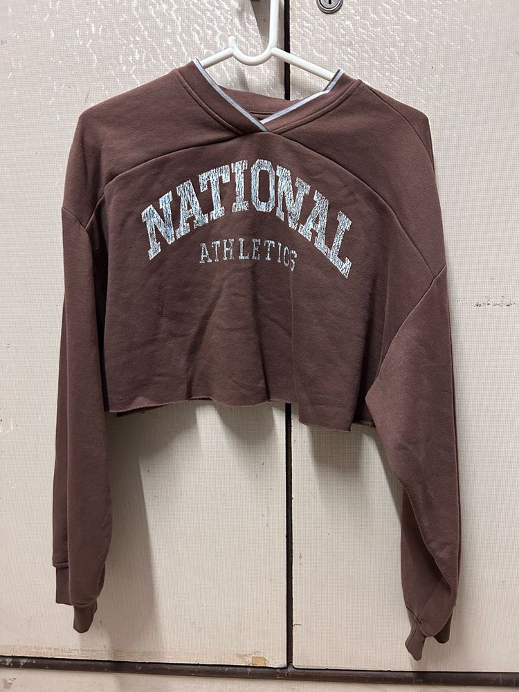 H&amp;M Brown Sweater Crop Top