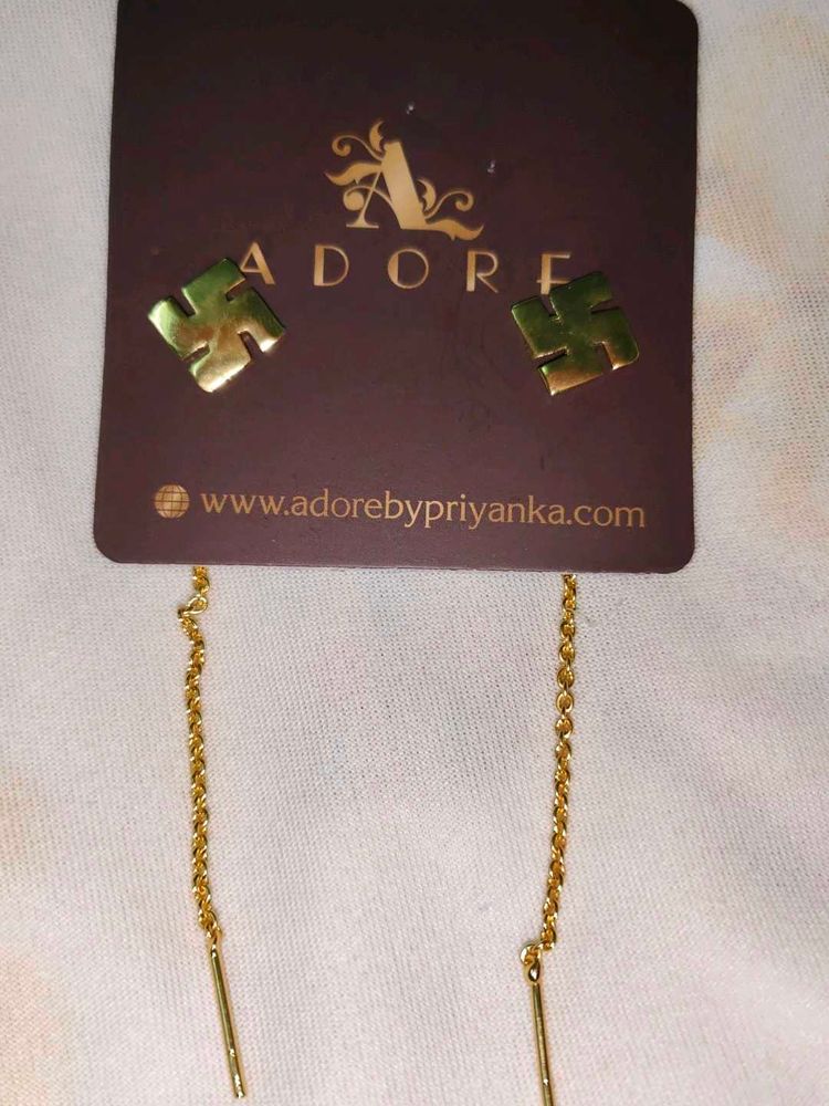 Adore by Priyanka Anti Tarnish Gold Earrings