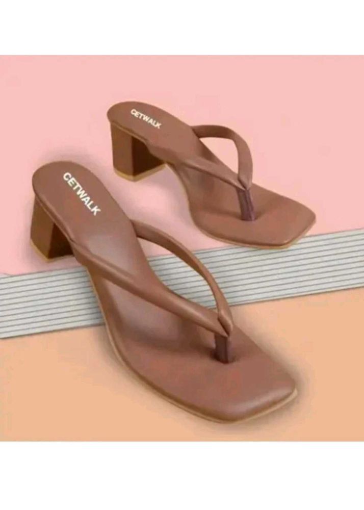 Cetwalk Brown Heeled Thong Sandals