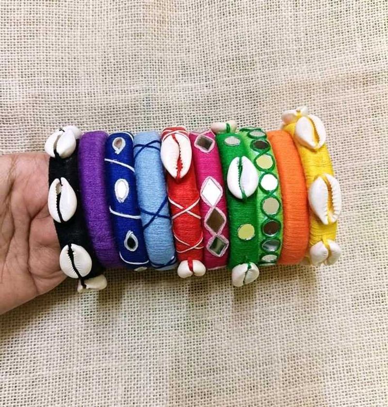 * Navratri Special* Colorful Shell Bangles 🎊