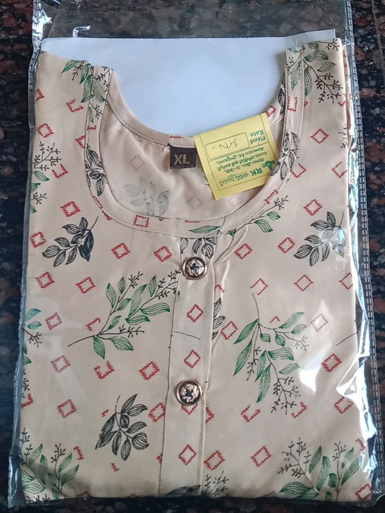 Biscuit Colour Anarkali Kurti