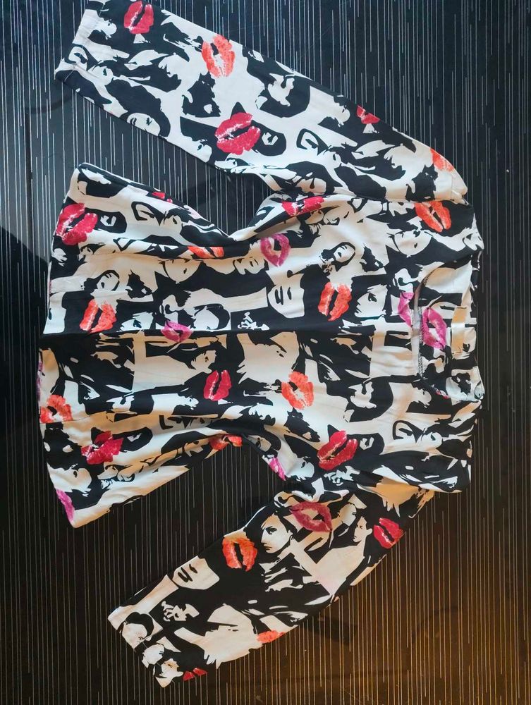 Patterned Long Sleeve Top