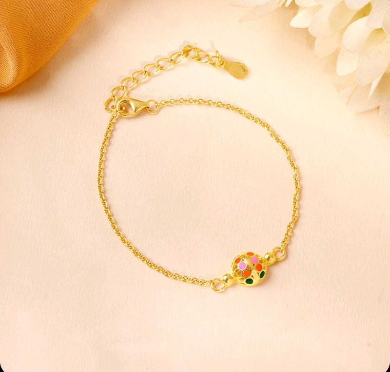 Giva 925 Real Silver Sphere Bracelet(Golden Color)