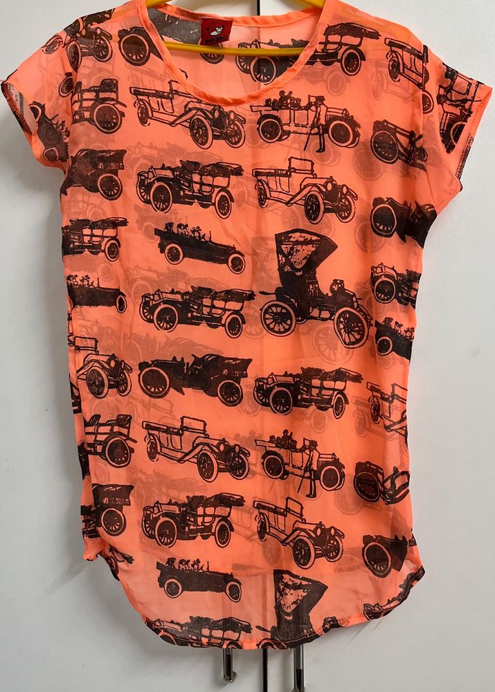 Original Angry Bird Orange Transparent Top