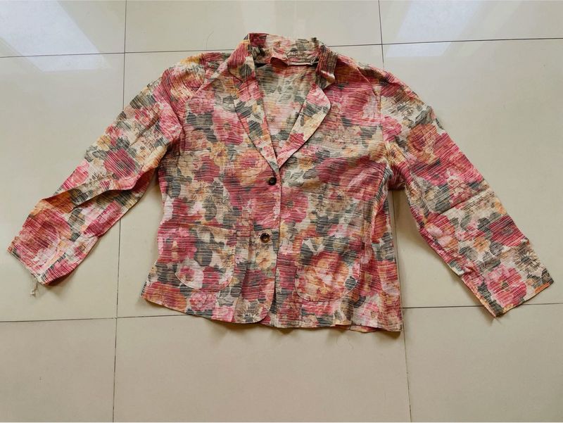 multicolored textured shirt