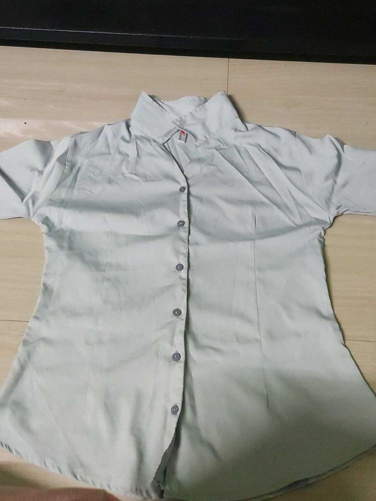 Light Grey Button-Down Shirt