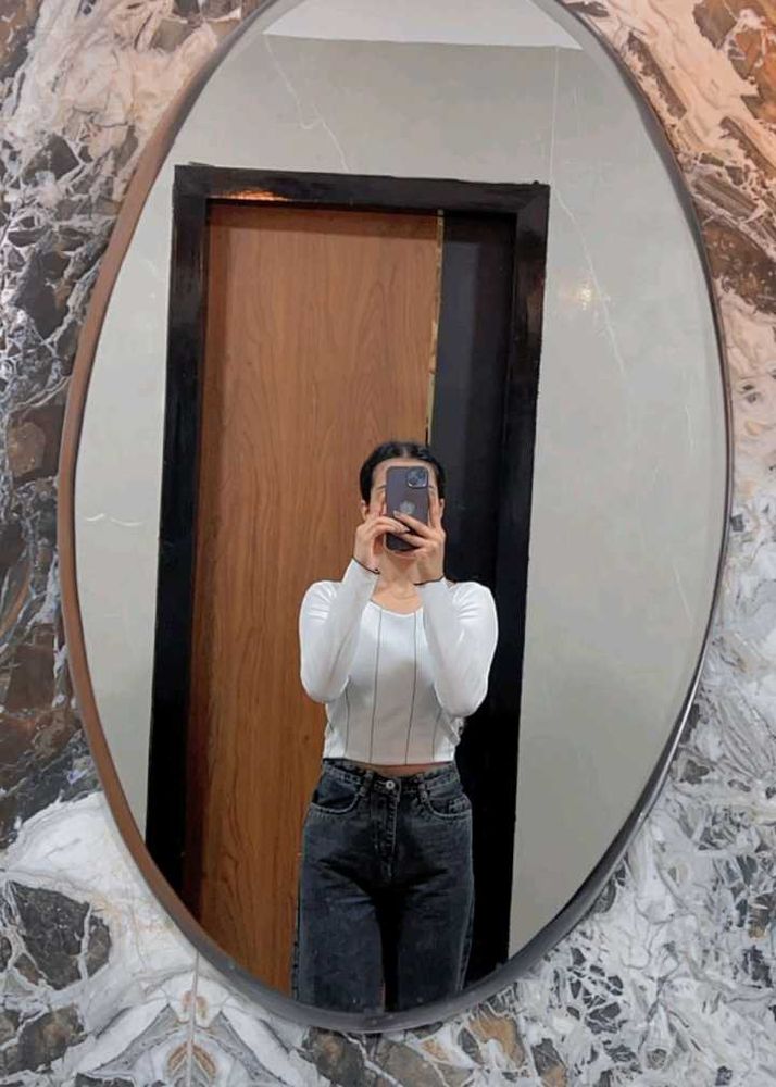 White Top With Black Lining