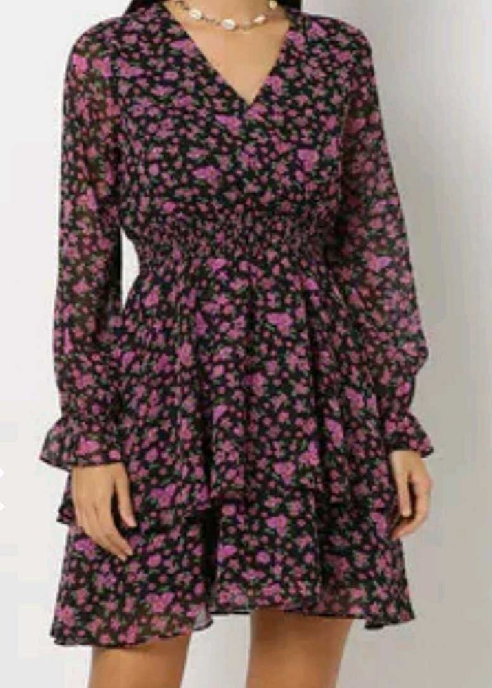 Fit And Flare Dress Floral 🌻🌷💐