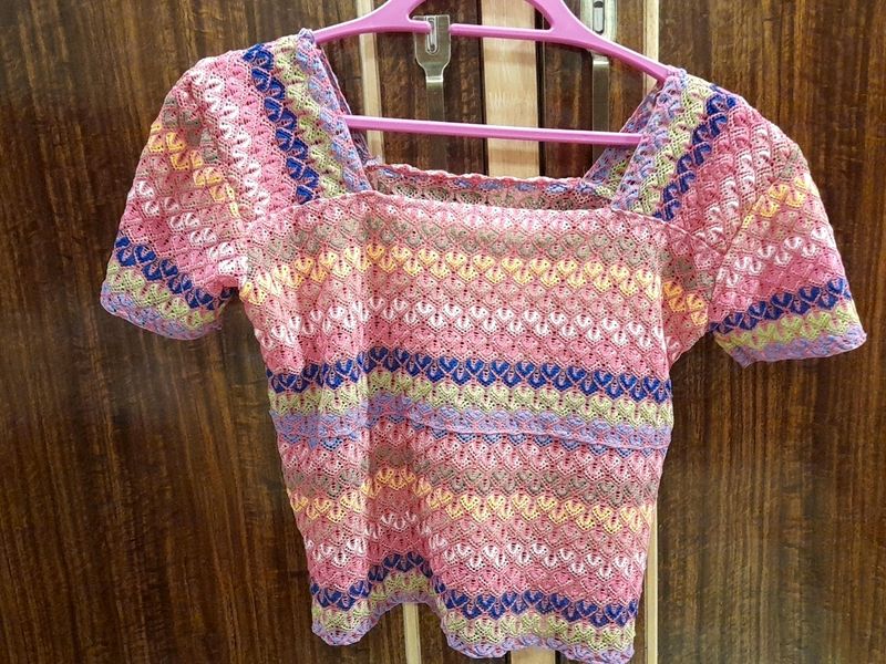 Net Top Rainbow Colour