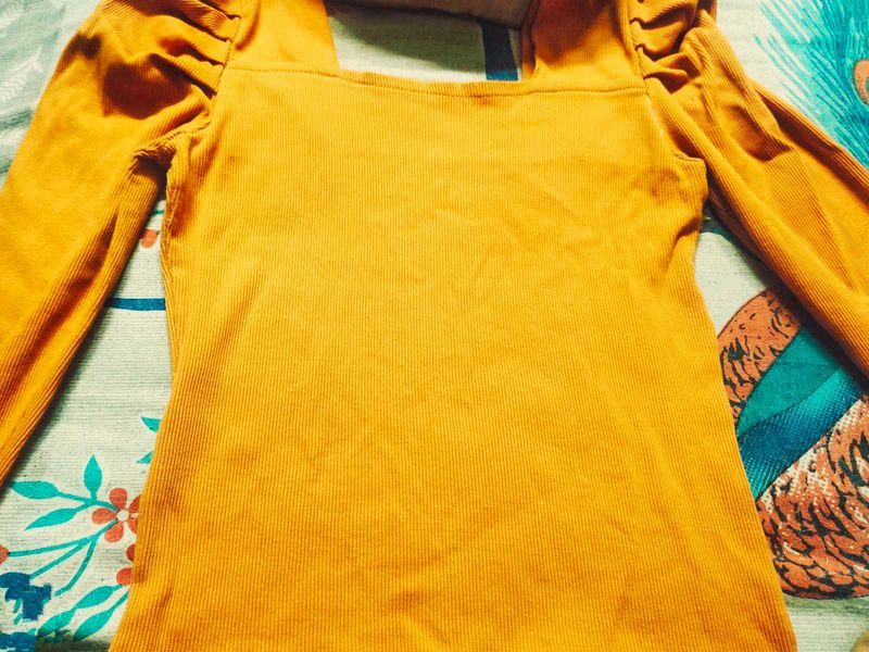 Orange Long Sleeve Top