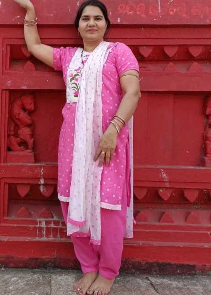 Pink Printed Salwar Suit