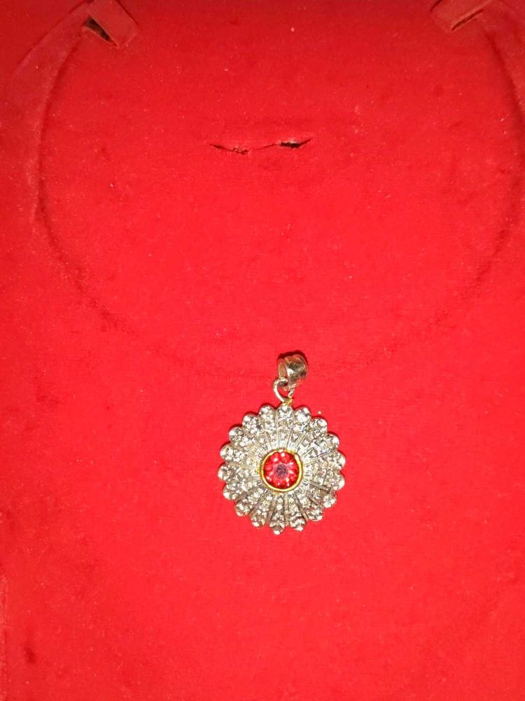 Red Stone Pendant with FREE earings