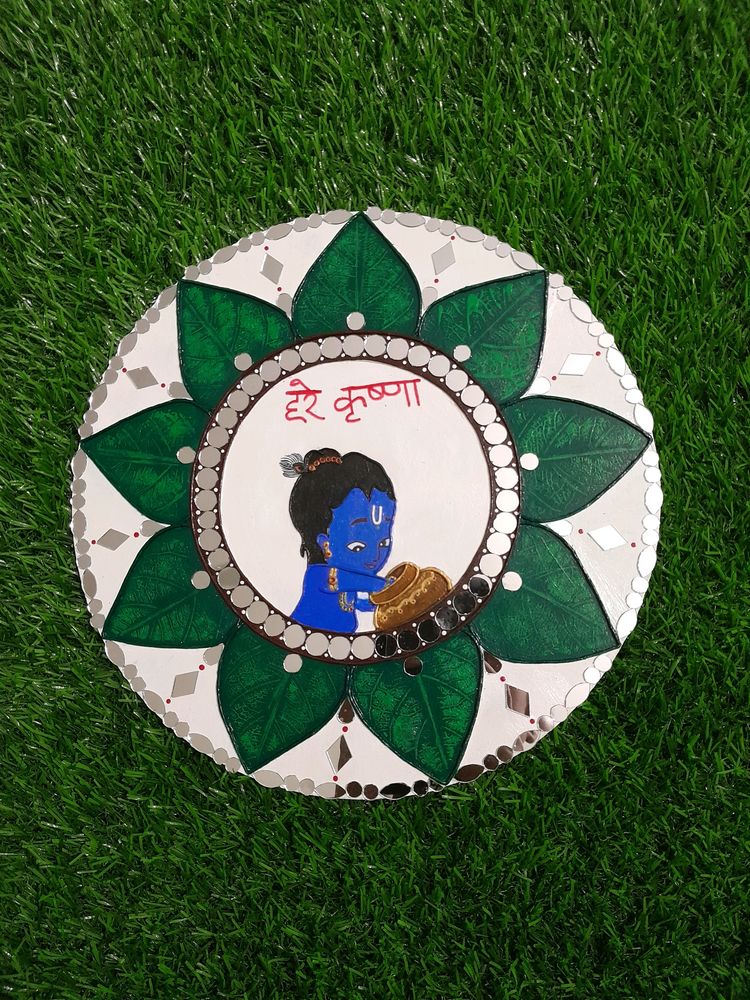 Little Krishna Lippan Art For Wall Decor