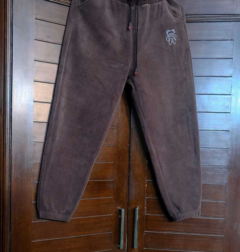 Women Brown wool Lounge Joggers