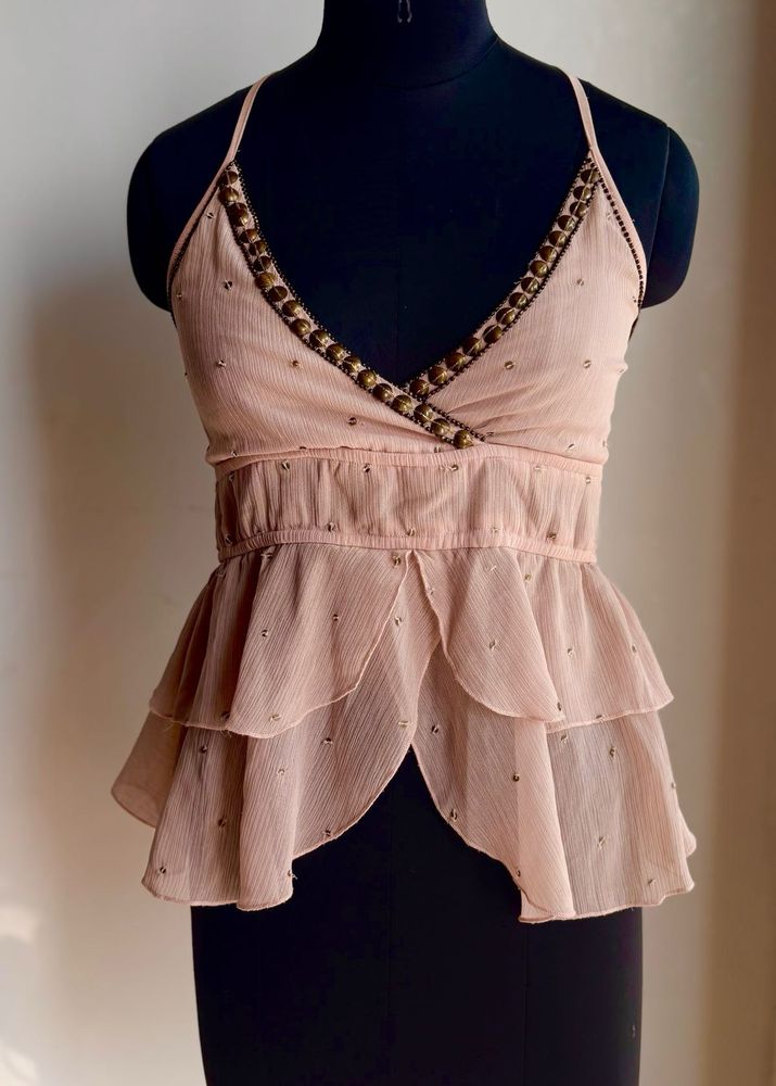 Special Price 🌷 Layered Ruffle Top with sequin