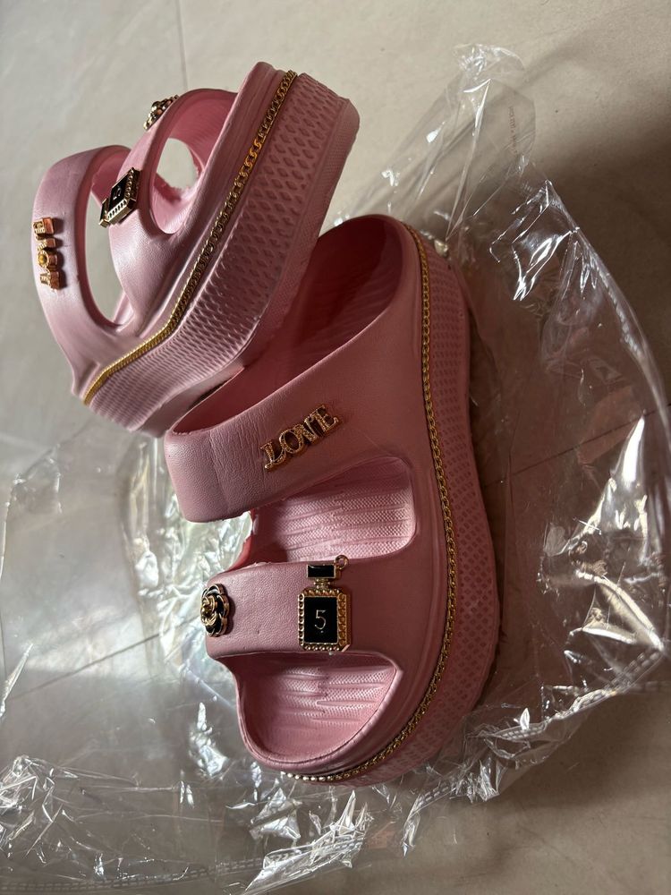 girl women Pink Platform Sandals
