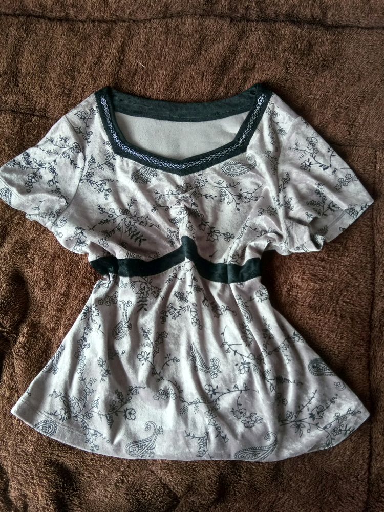 Velvet Floral Top