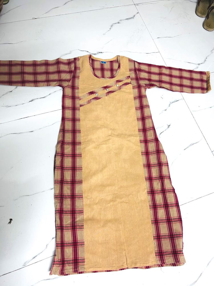 Beige Woman Kurti
