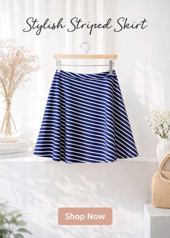Striped Blue skirt 💙