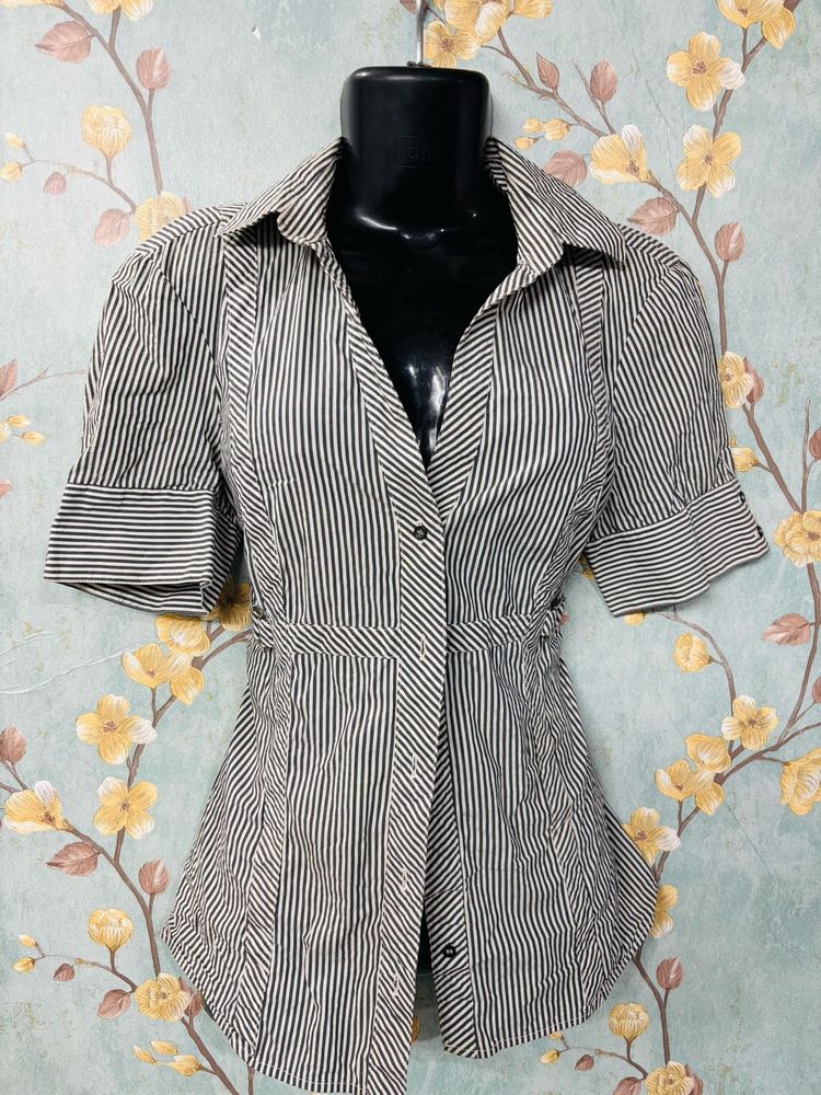 Zara Striped Fitted Shirt