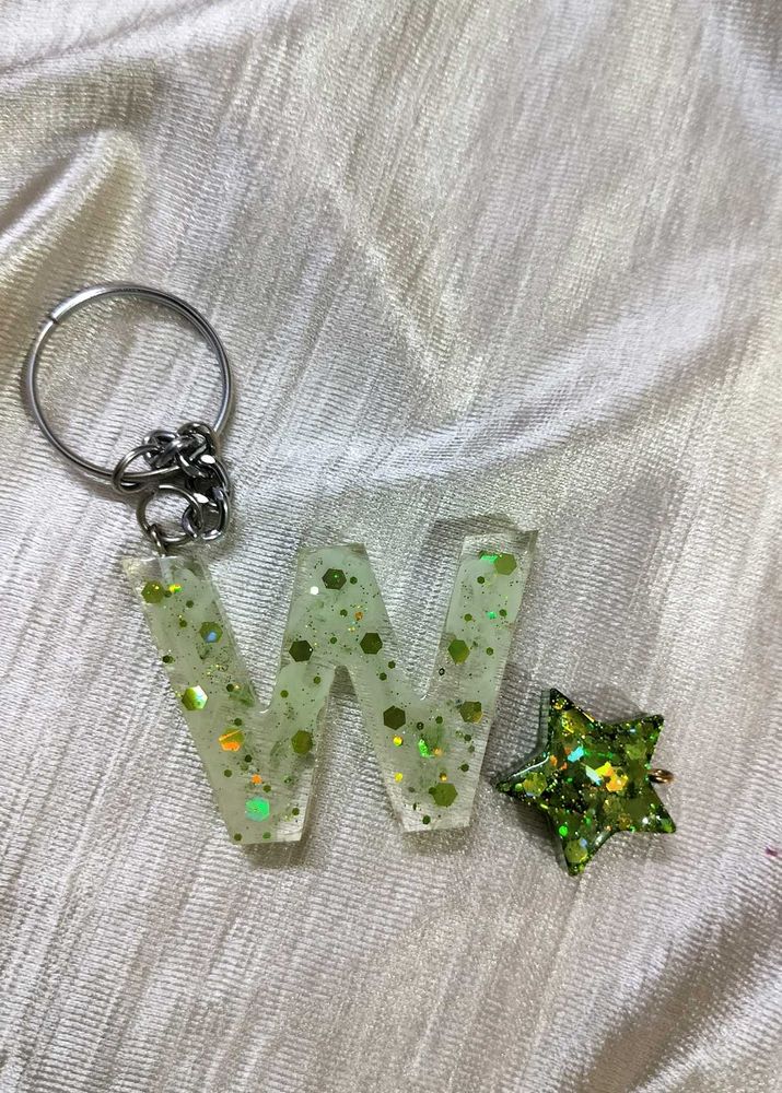 Resin Alphabet Keychain