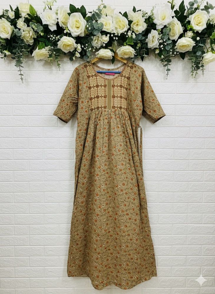 MATERNITY nighty with zib on both sides