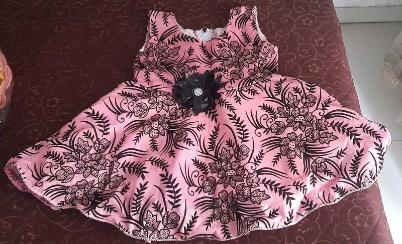 Pink Frock With Removable Jacket