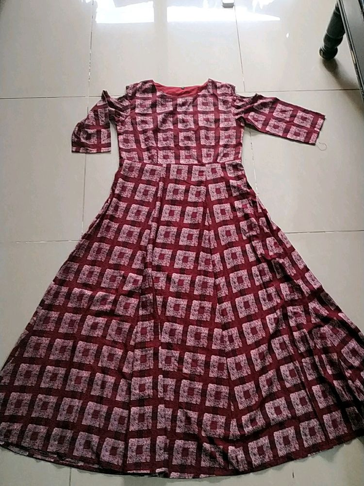 full flair floor length gown