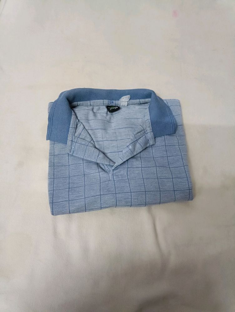 Polo Swathe Play Branded T Shirt For Men(Light Sky Blue Original Color)