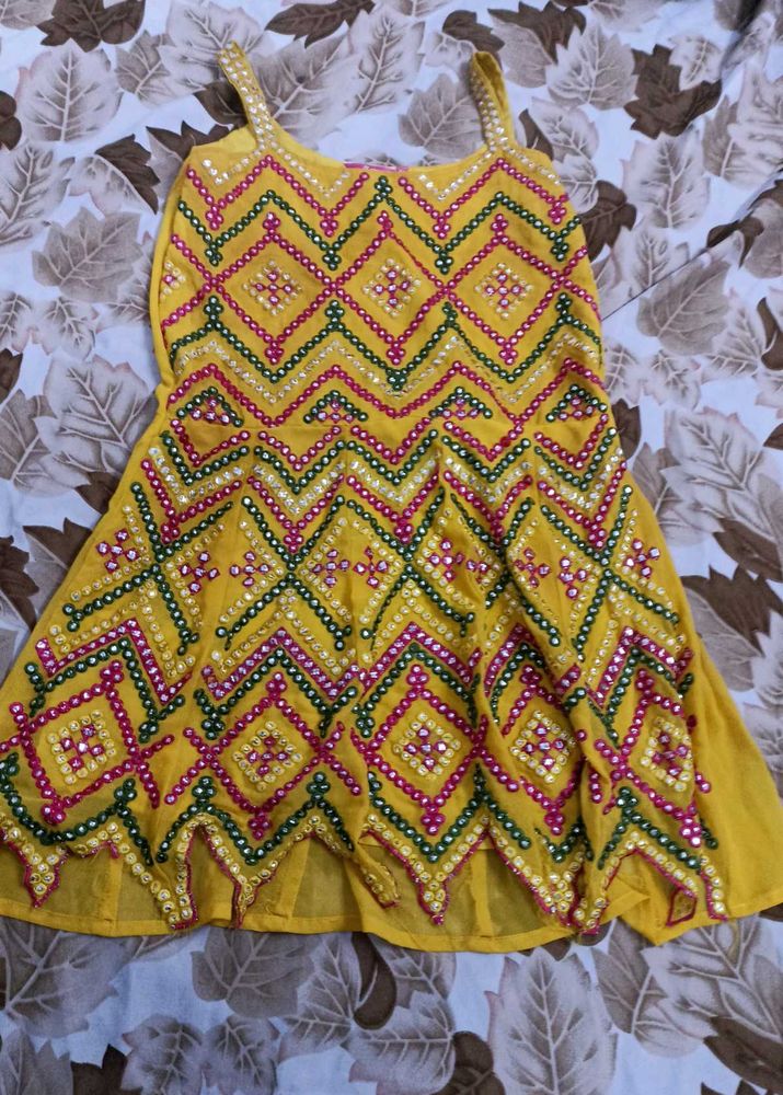 Yellow Embellished Garara