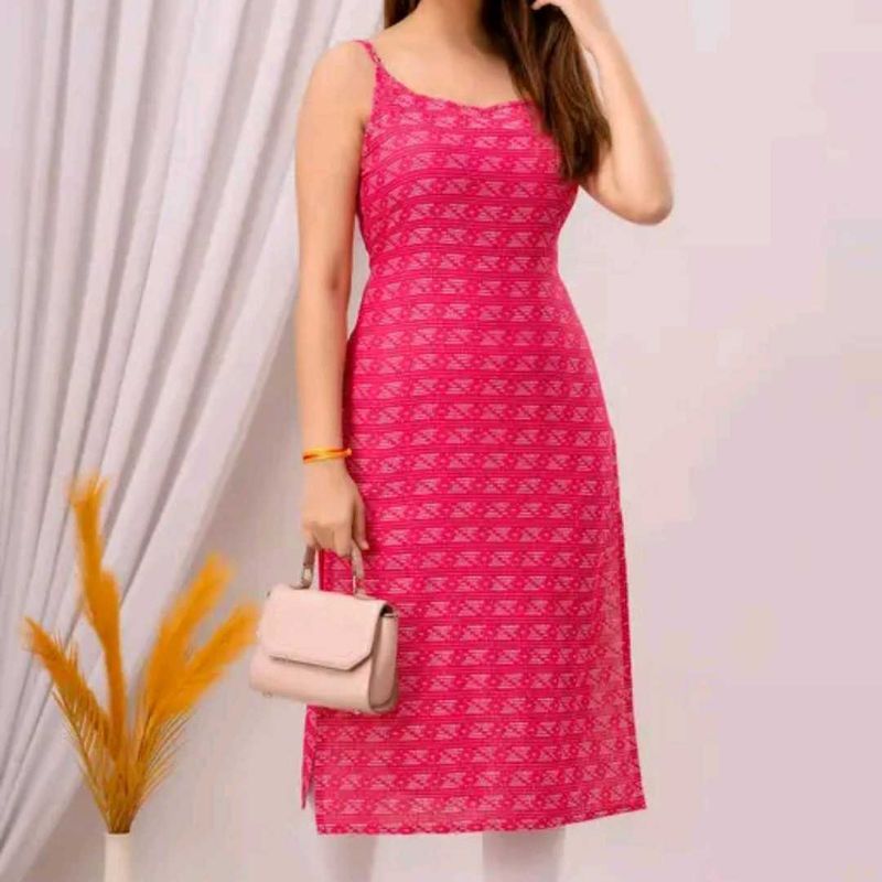 Pink Printed Kurta