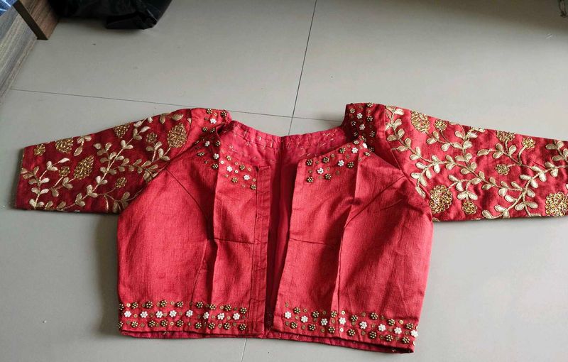 Embroidered Red Blouse