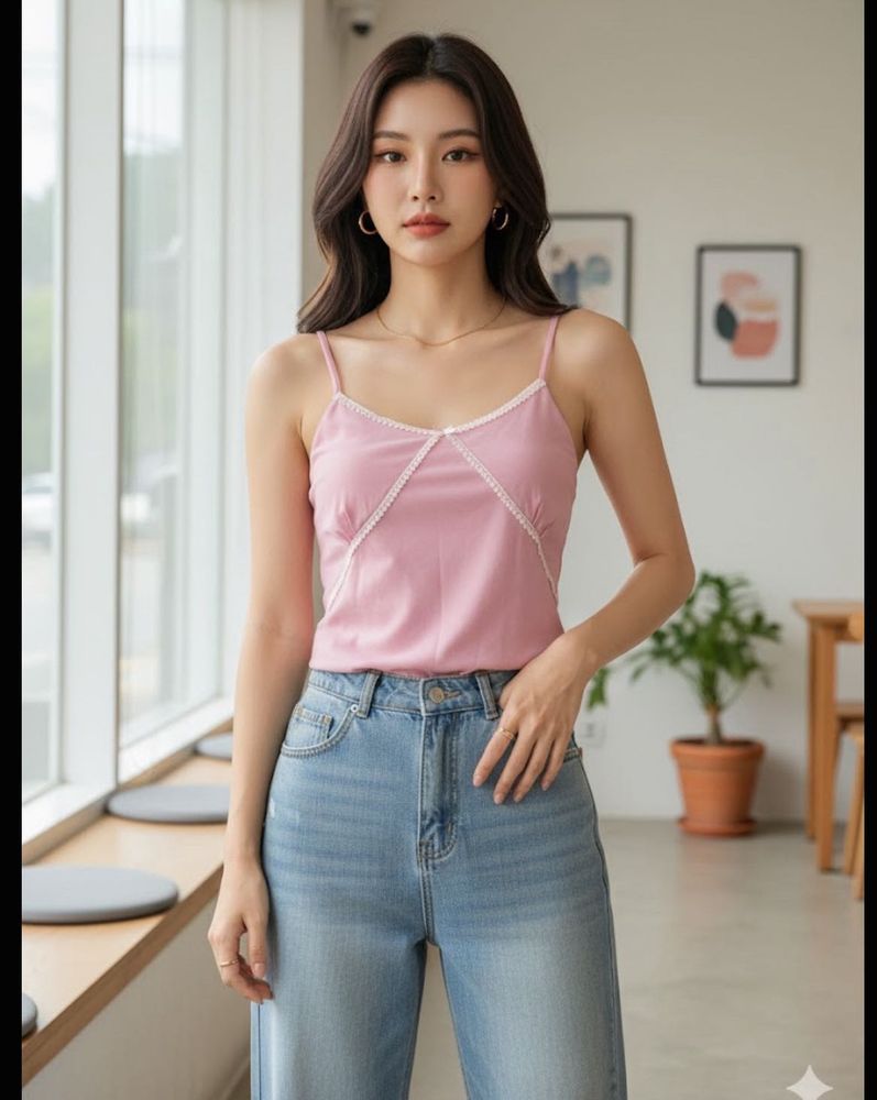 Pink Sleeveless Top