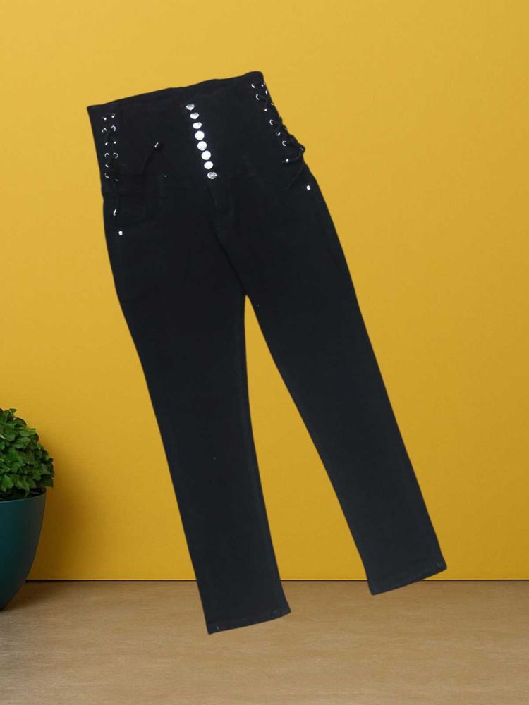 🥰N@92 Size-28 Black High-Waisted Jeans