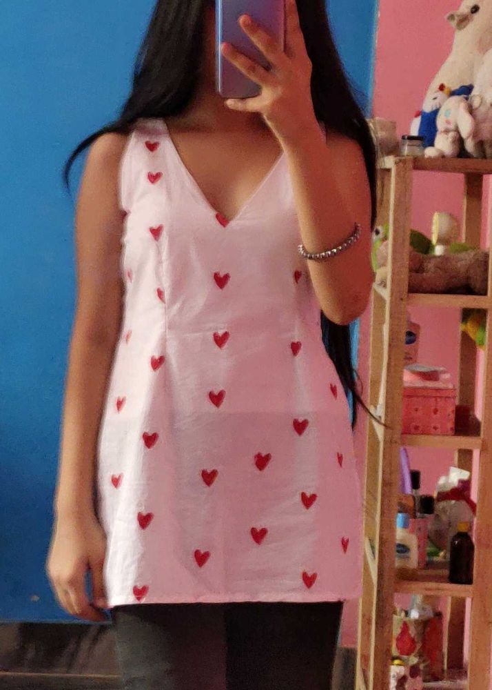 Heart Print Short Kurti