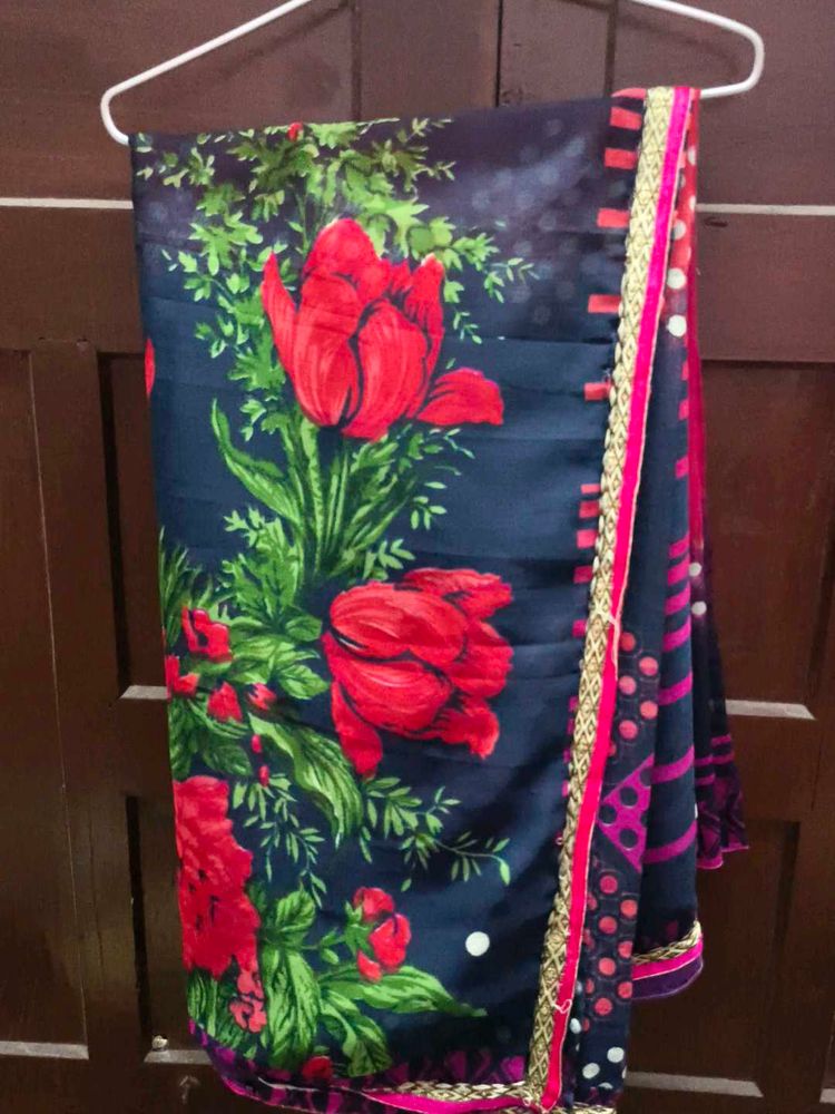 Floral Print Saree